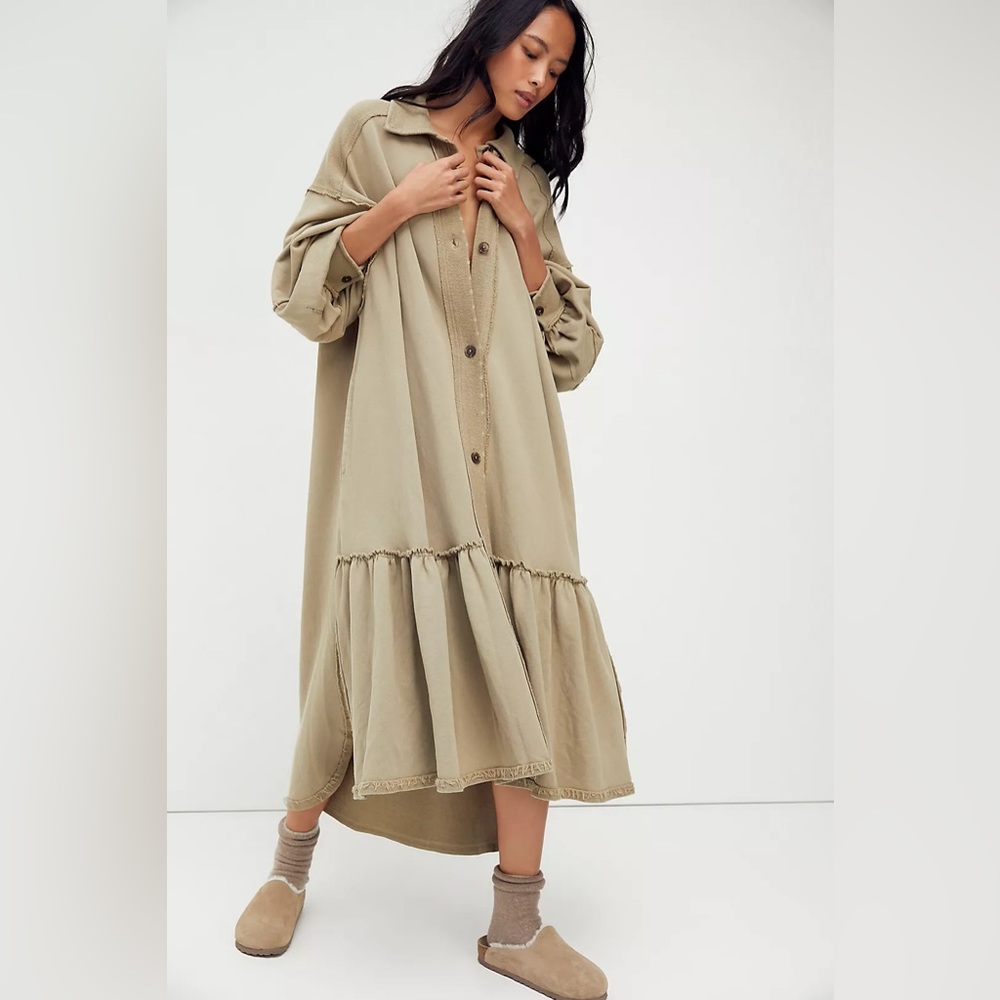 Free People Cardigan Sweatshirt Dress